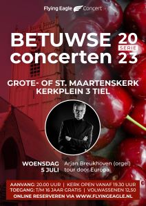 Arjan Breukhoven tijdens de Betuwse concerten in Tiel