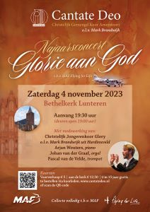 Najaarsconcert met thema Glorie aan God in de Bethelkerk te Lunteren