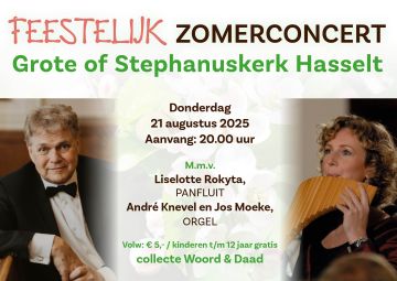 Feestelijk zomerconcert met André Knevel en Jos Moeke in Hasselt